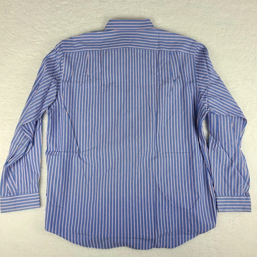 Polo Ralph Lauren Shirt Mens XL Blue Red Striped Westerton Dress Button‎ Up